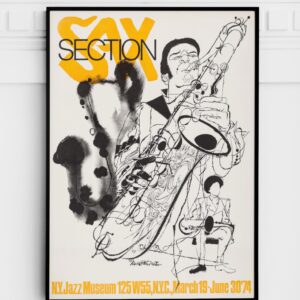 Sax Section (N.Y. Jazz Museum, 1974). Museum Exhibition Poster