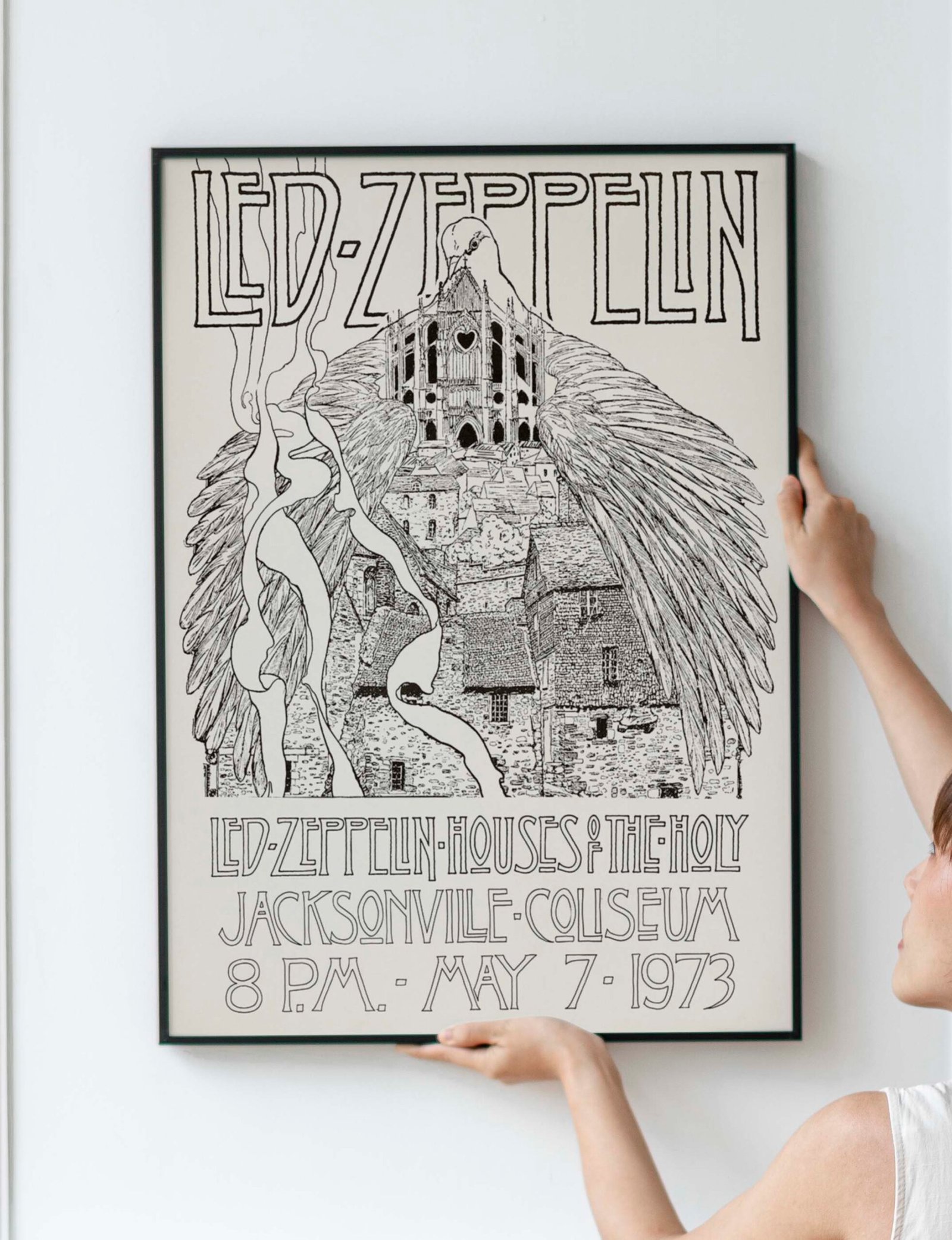 Led Zeppelin Jacksonville Coliseum Houses Of The Holy Concert Poster (1973) Led Zeppelin Jacksonville Coliseum Houses Of The Holy Concert Poster (1973)