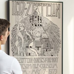 Led Zeppelin Jacksonville Coliseum Houses Of The Holy Concert Poster (1973)