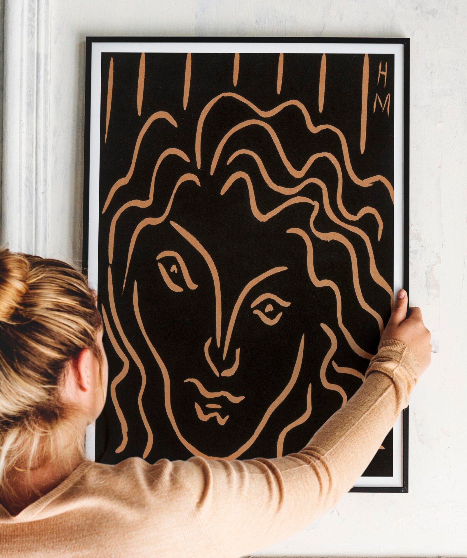 Henri Matisse (1869-1954) Tête de femme en mascaron, 1938 Linocut Henri Matisse (1869-1954) Tête de femme en mascaron, 1938 Linocut