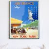 Vintage Air France Travel Poster