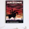 Vintage Greyhound Bus Arizona Poster