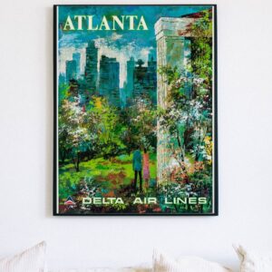 Vintage Delta Airlines Travel Poster