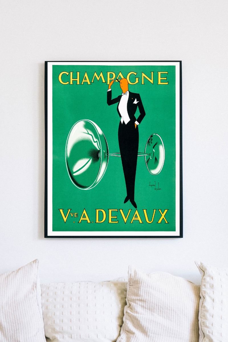 champ French champagne advertisement poster