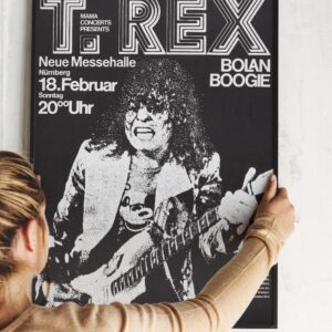 T.Rex w/Marc Bolan 1973 Nuremberg, Germany Concert Poster