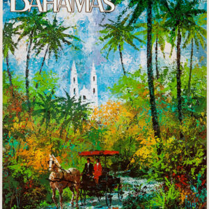 vintage Bahamas travel poster