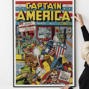 Captain America Comic Book Poster