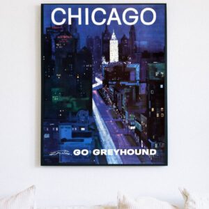 vintage Chicago travel poster