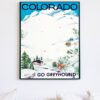 Vintage colorado travel poster