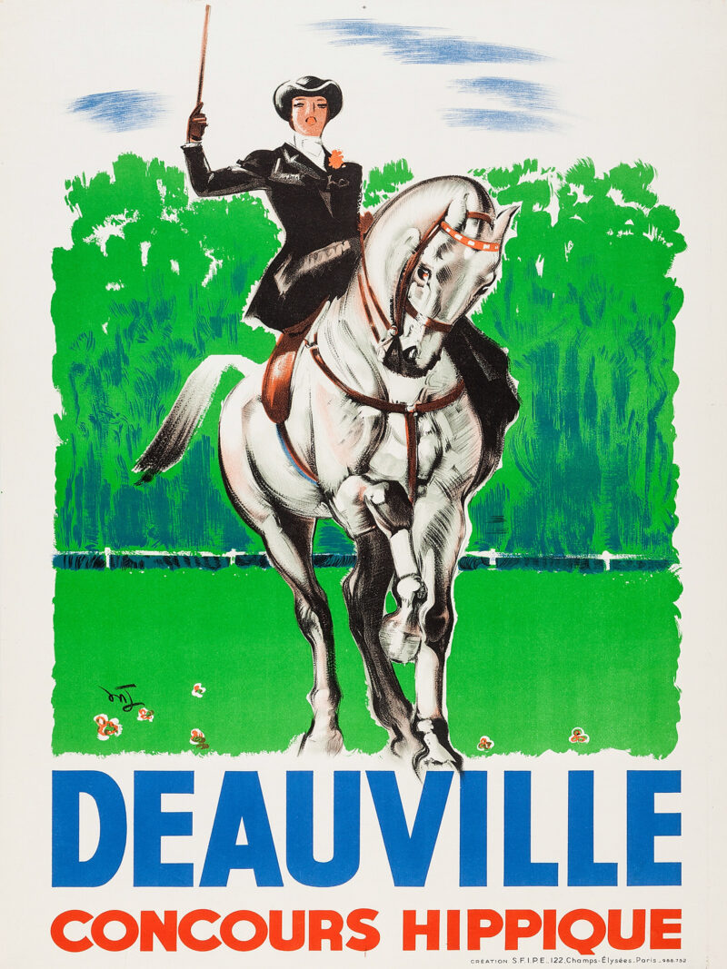 Vintage Deauville Horse Racing French Poster