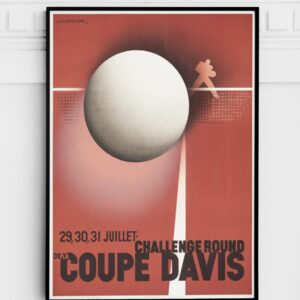 Davis Cup Challenge Round 1932 Art Deco Poster