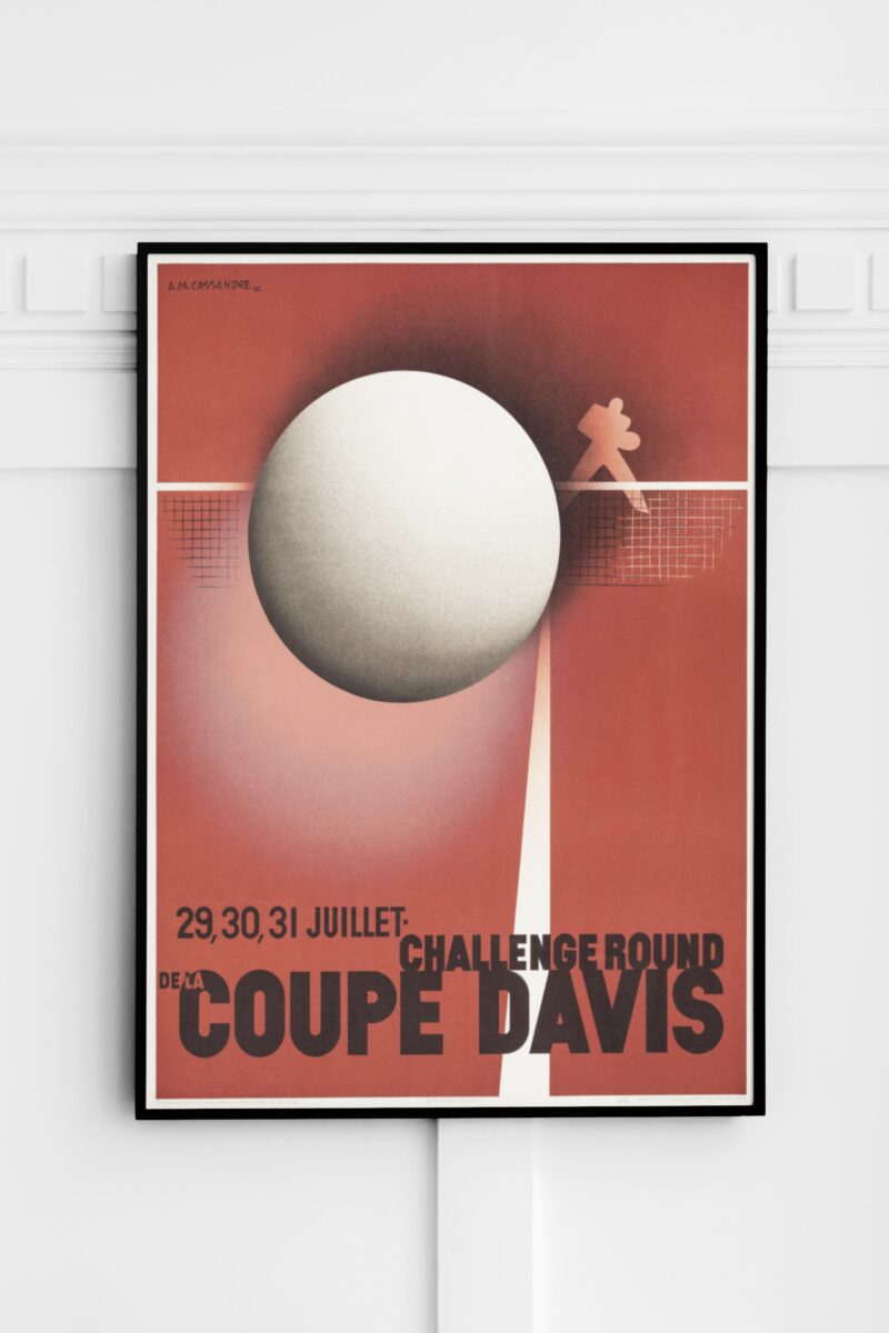 Davis Cup Challenge Round 1932 Art Deco Poster