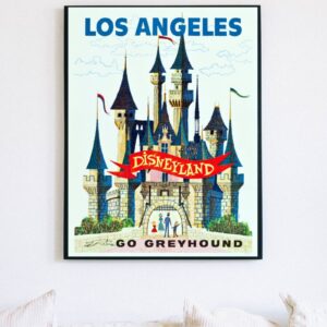 Vintage Disneyland los ángeles poster