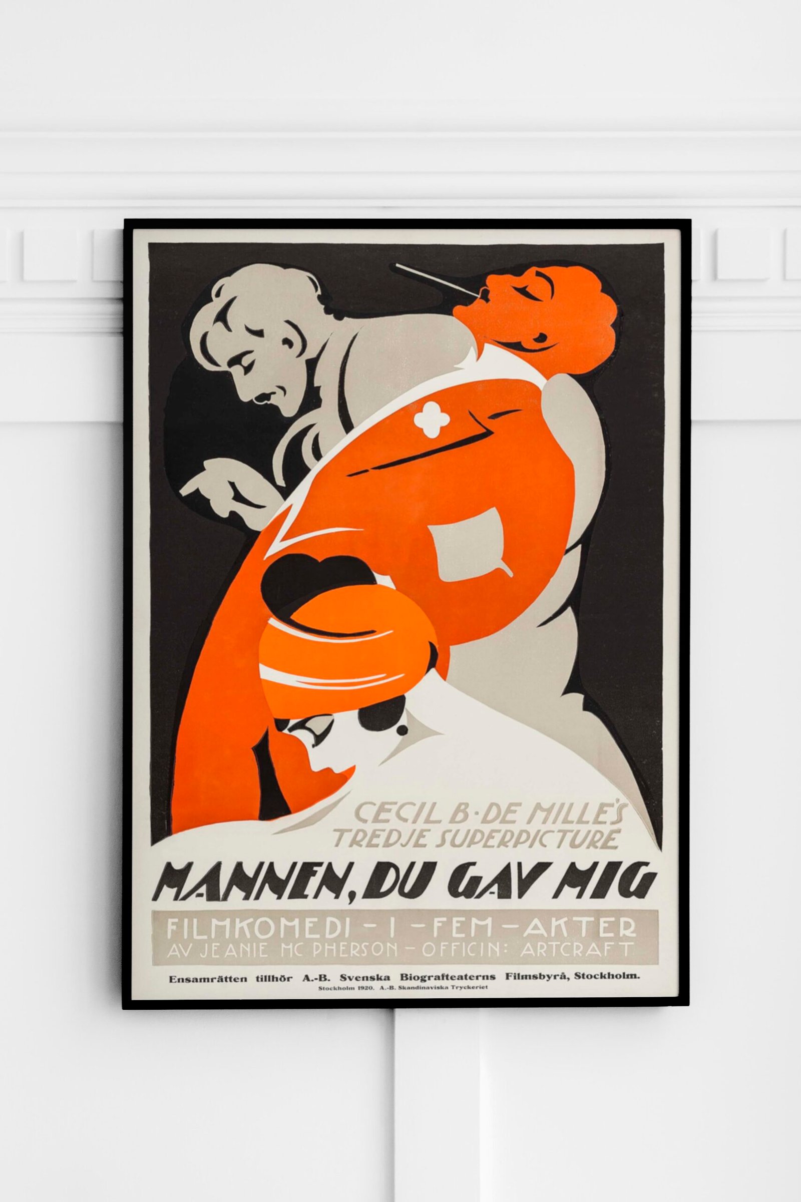 Don't Change Your Husband (Artcraft, 1920) Art Deco Linocut Poster Don't Change Your Husband (Artcraft, 1920) Art Deco Linocut Poster