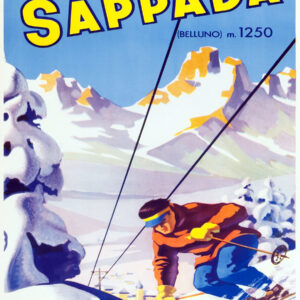 Vintage Italian ski poster