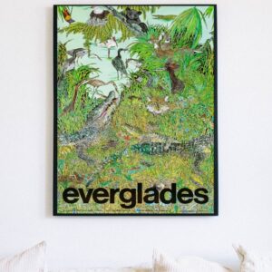 vintage everglades travel poster