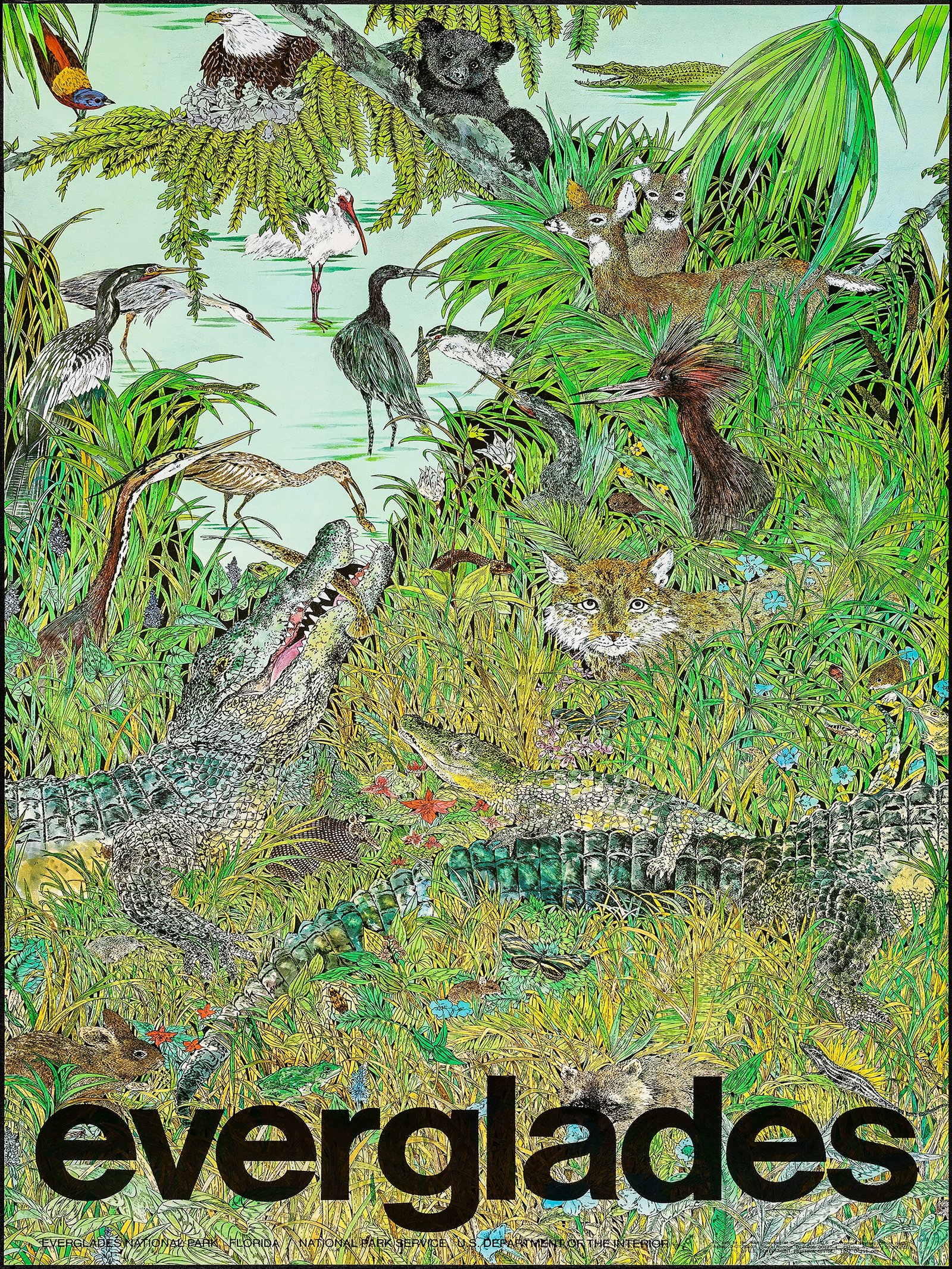 everglades Vintage 1950s Dolomites Italy Ski Advertisement Poster