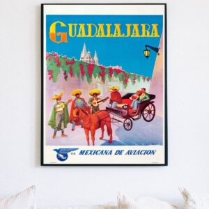 vintage guadalara travel poster