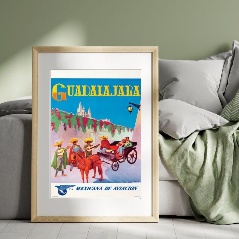 vintage guadalara travel poster