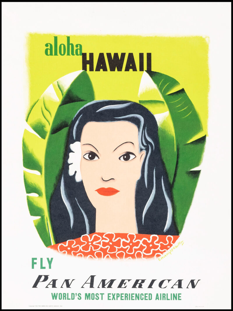 vintage hawaii travel poster