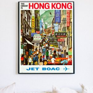 vintage Hong Kong travel poster