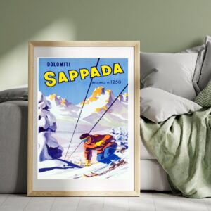 Vintage Italian ski poster