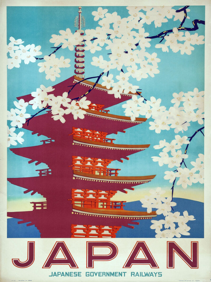 vintage Japan travel poster