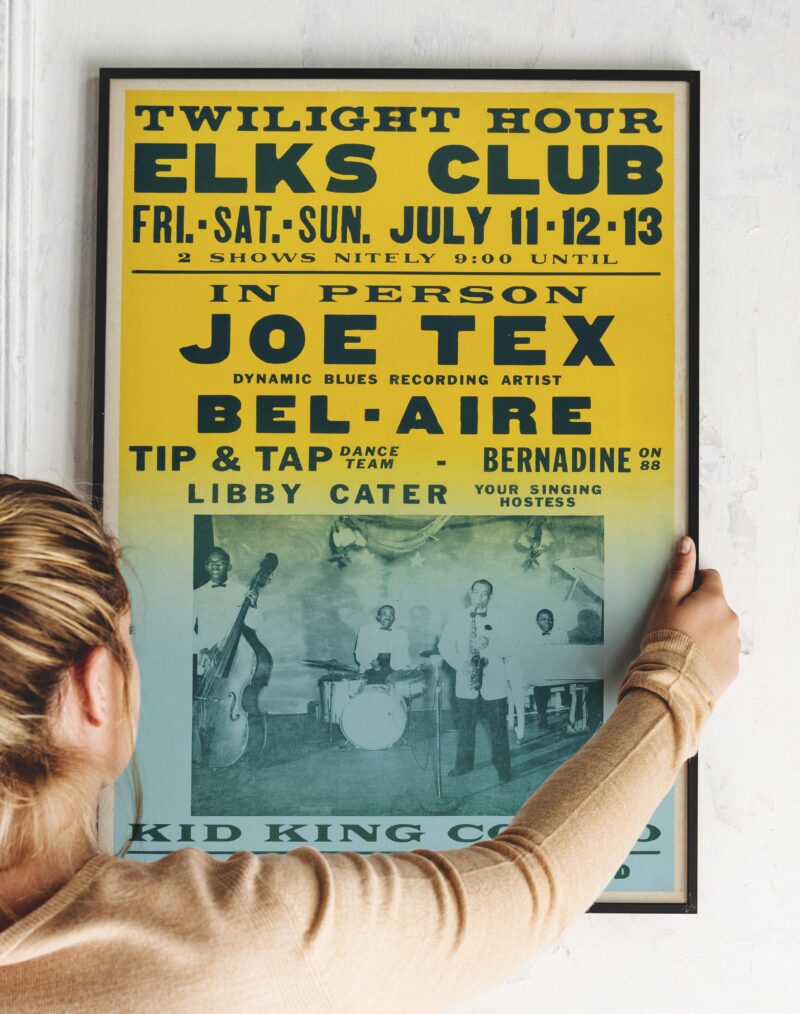 Joe Tex 1958 "Dynamic Blues Recording Artist" Nightclub Concert Poster.