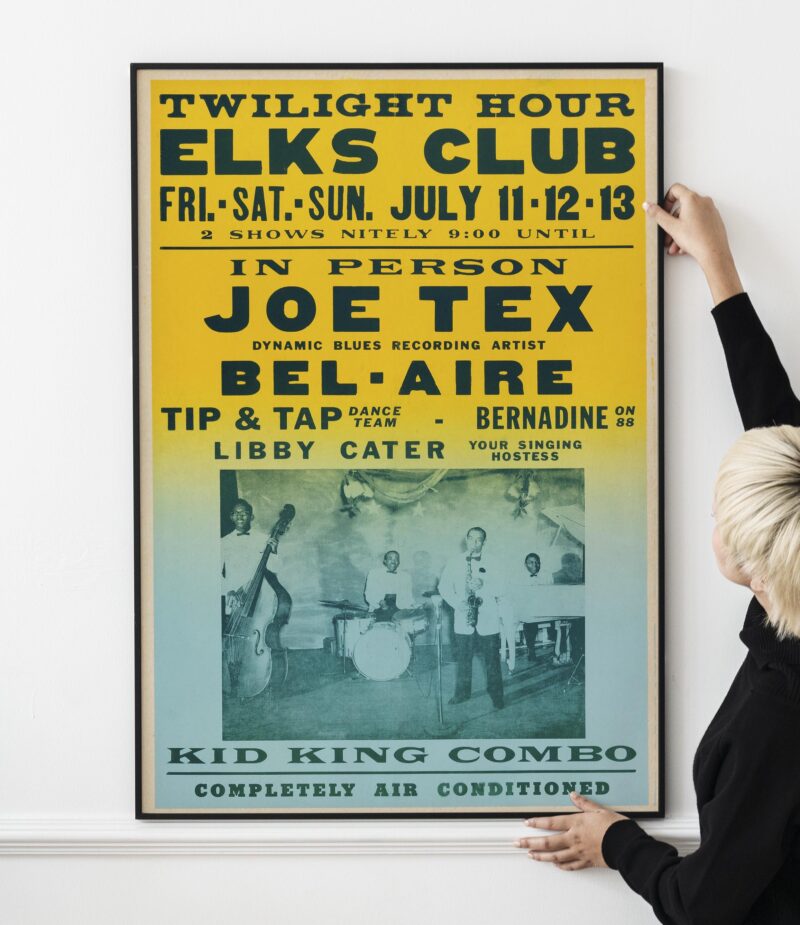 Joe Tex 1958 "Dynamic Blues Recording Artist" Nightclub Concert Poster.