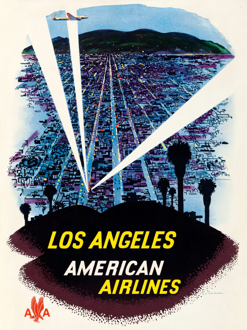 vintage American Airlines travel poster