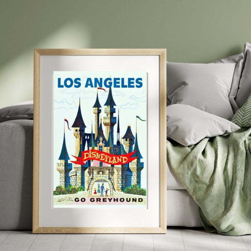 Vintage Disneyland los ángeles poster