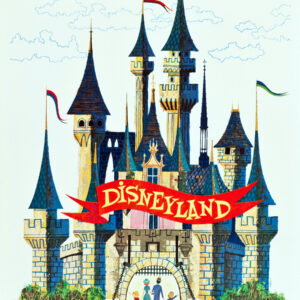 Vintage Disneyland los ángeles poster