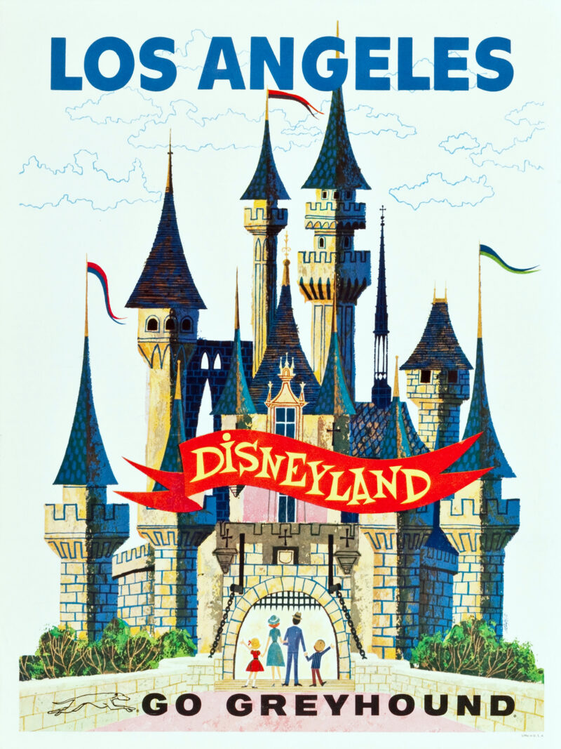 Vintage Disneyland los ángeles poster