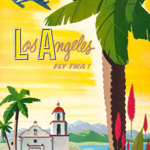 vintage two airlines L.A. poster