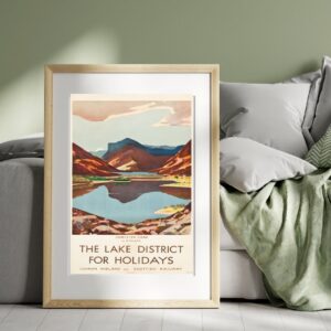 vintage Lake District travel poster