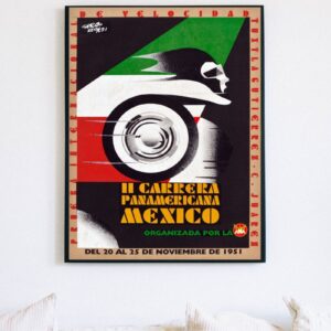 vintage mexico rally advertisement poster