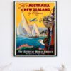 Vintage Australia and New Zealand Travel Poster