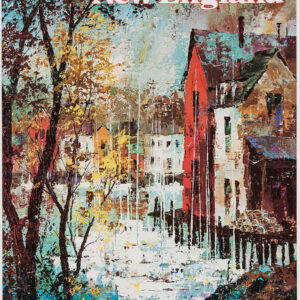 Vintage delta airlines New England travel poster