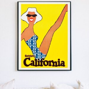 retro California tourism poster