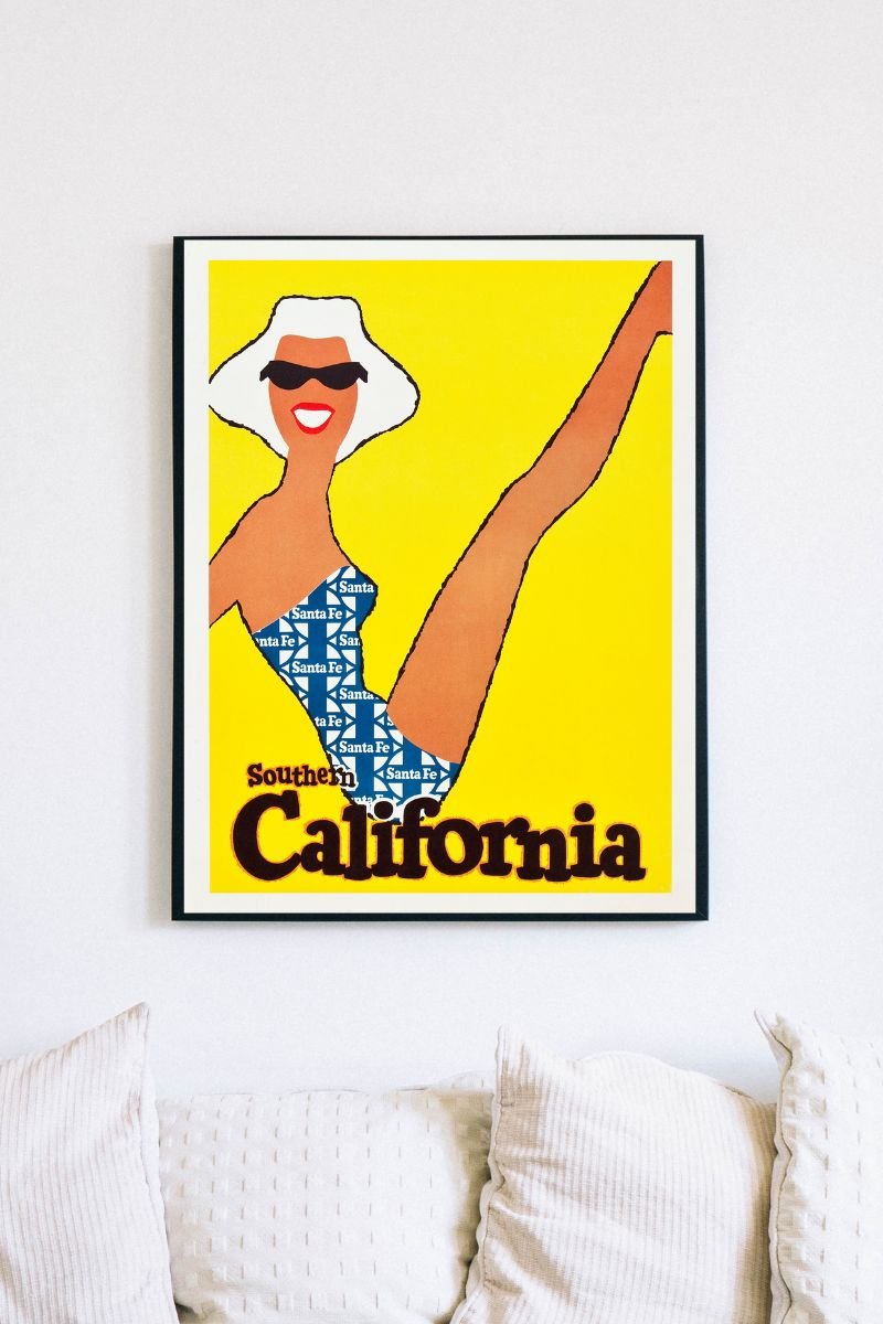 s california retro California tourism poster