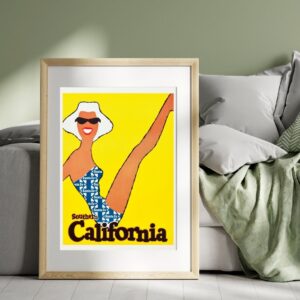 retro California tourism poster