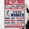 Stevie Wonder 1968 Regal Theatre, Chicago Jumbo Concert Poster.