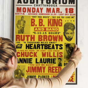 B.B. King, Ruth Brown, Bobby Bland & Jimmy Reed 1957 Concert Poster.