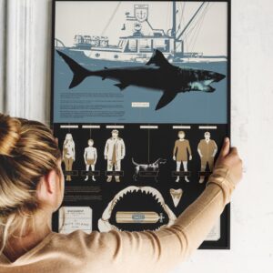 Jaws 1975 Alternative Movie Infographic Poster