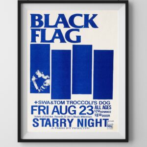 vintage black flag concert poster