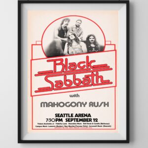 vintage black sabbath concert poster