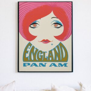 vintage Panam airlines travel poster