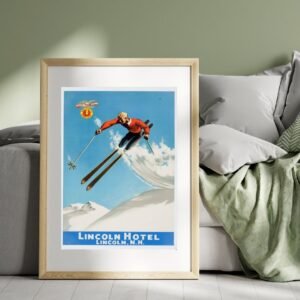 Vintage US Ski Travel Poster