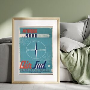 vintage French north africa travel poster