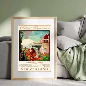 Vintage New Zealand Poster Print